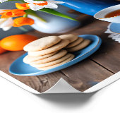 Spring Bouquet von Daffodils Hyacinths Teacup Poster (Ecke)