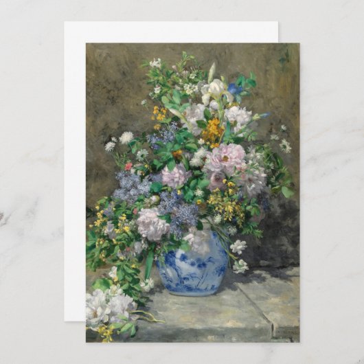Spring Bouquet von Pierre-Auguste Renoir Dankeskarte (Vorne/Hinten)