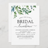 Spring Brautparty Luncheon Grüne Einladung (Vorne/Hinten)