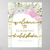 Spring Brautparty Welcome Sign Wildblume Poster (Vorne)