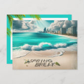 Spring Break Beach Postkarte (Vorne/Hinten)