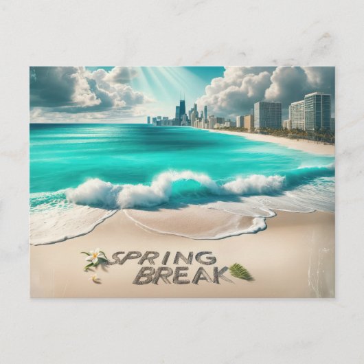 Spring Break Beach Postkarte (Vorderseite)