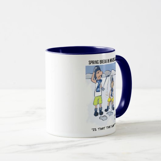 Spring Break Blue Combo Tasse (VorderseiteRechts)