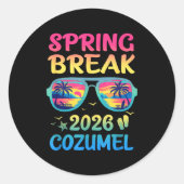 Spring Break Cozumel 2026 Vacation Trip Sungles Runder Aufkleber (Vorderseite)