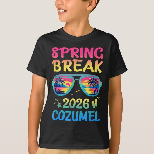 Spring Break Cozumel 2026 Vacation Trip Sungles  T-Shirt (Vorderseite)