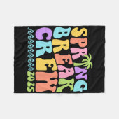 Spring Break Crew 2025 Matching Family Group Vacat Fleecedecke (Vorderseite (Horizontal))