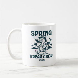 Spring Break Crew 2025 Niedlich Duck Vacation Vibe Kaffeetasse