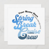 Spring Break Cruise Crew Einladung (Vorne/Hinten)