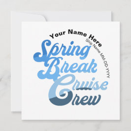 Spring Break Cruise Crew Einladung