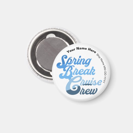 Spring Break Cruise Crew Magnet (Vorderseite/Rückseite)