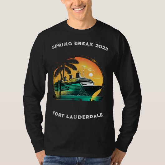 Spring Break Cruise Fort Lauderdale Florida 2023 T-Shirt (Vorderseite)