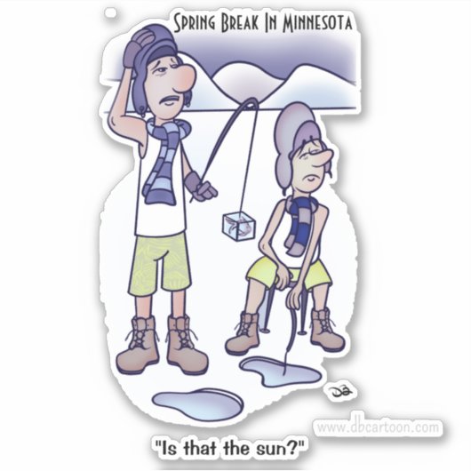 Spring Break Custom Cut Sticker (Vorderseite)