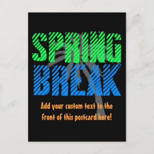 Spring Break Custom Neon Souvenir Postkarte