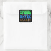 Spring Break Custom Neon Souvenir Quadratischer Aufkleber (Tasche)