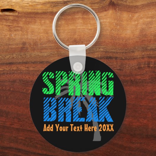 Spring Break Custom Neon Souvenir Schlüsselanhänger (Vorderseite)