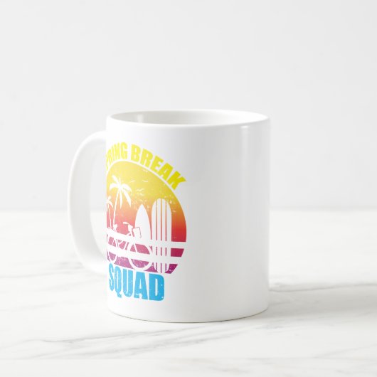 Spring Break Family Squad 2024 Beach Summer Trips Kaffeetasse (Vorderseite Links)