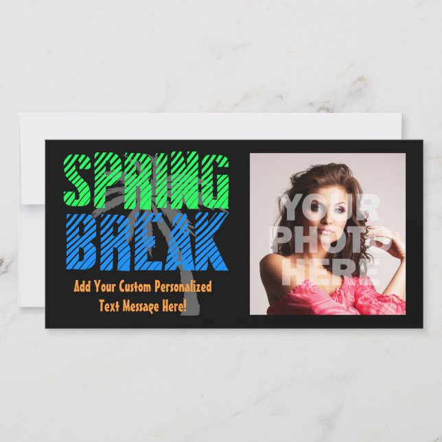 Spring Break Foto Card (Vorderseite)