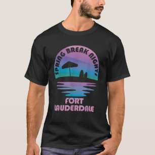 Spring Break Ft Lauderdale Sunset Vintag Matching T-Shirt