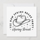 Spring Break Girls Partys Cowboy-Hut Einladung (Vorderseite)