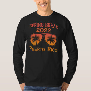 Spring Break Island 2022 Vintag Retro Palme Tree S T-Shirt