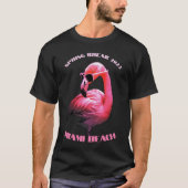 Spring Break Miami Beach Flamingo Sonnenbrille T-Shirt (Vorderseite)
