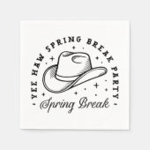 Spring Break Party Cowboy hat ästhetische Serviette (Vorderseite)