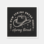 Spring Break Party Disco Cowgirl Western Schwarz Serviette (Vorderseite)