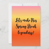 Spring Break Party Einladung (Rückseite)