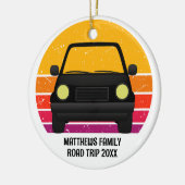 Spring Break Road Trip Sunset Custom Christmas Keramik Ornament (Links)