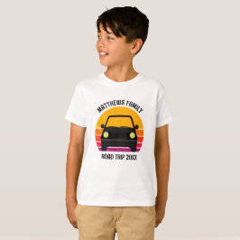 Spring Break Road Trip Sunset Custom Kids T-Shirt