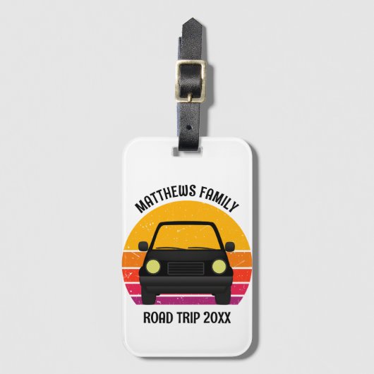 Spring Break Road Trip Sunset Customized Gepäckanhänger (Vorderseite Vertikal)
