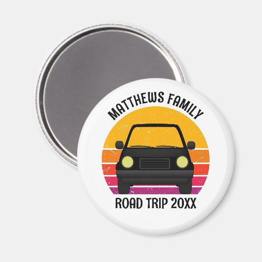 Spring Break Road Trip Sunset Customized Magnet (Vorderseite/Rückseite)