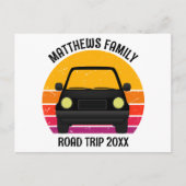 Spring Break Road Trip Sunset Customized Postkarte (Vorderseite)