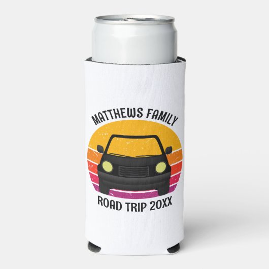 Spring Break Road Trip Sunset Customized Selters Dosenkühler (Seltzer Vorderseite)