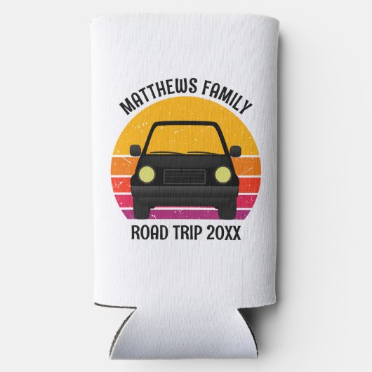 Spring Break Road Trip Sunset Customized Selters Dosenkühler (Rückseite)