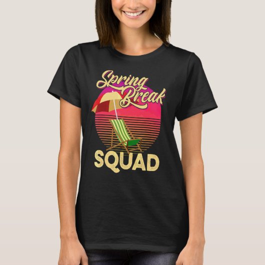 Spring Break Squad 2022 Retro Spring Break Beach S T-Shirt (Vorderseite)