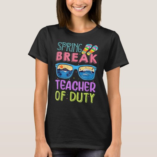 Spring Break Squad 2022 Retro Spring Break Teacher T-Shirt (Vorderseite)