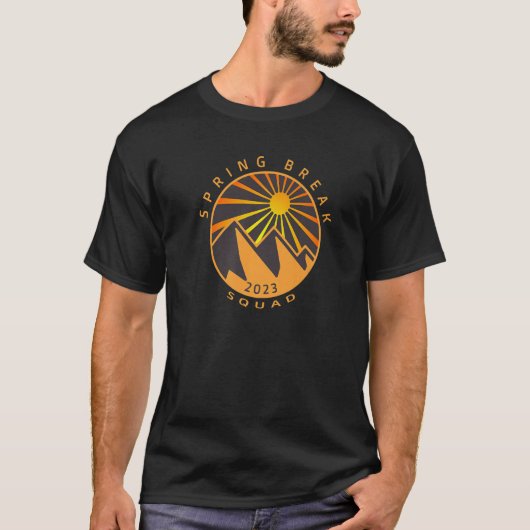 Spring Break Squad 2023 Cool Matching Group Berg T-Shirt (Vorderseite)