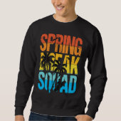 Spring Break Squad Beach Surfer Palm Tree Artwork Sweatshirt (Vorderseite)