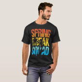 Spring Break Squad Beach Surfer Palm Tree Artwork T-Shirt (Vorne ganz)