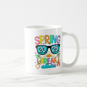 Spring Break Squad Crew Vintage 2025 Strand Palme Kaffeetasse