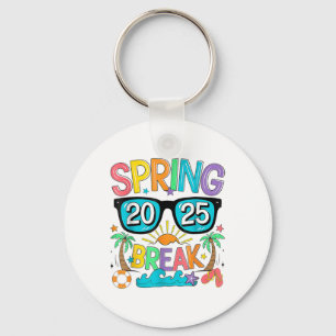 Spring Break Squad Crew Vintage 2025 Strand Palme  Schlüsselanhänger