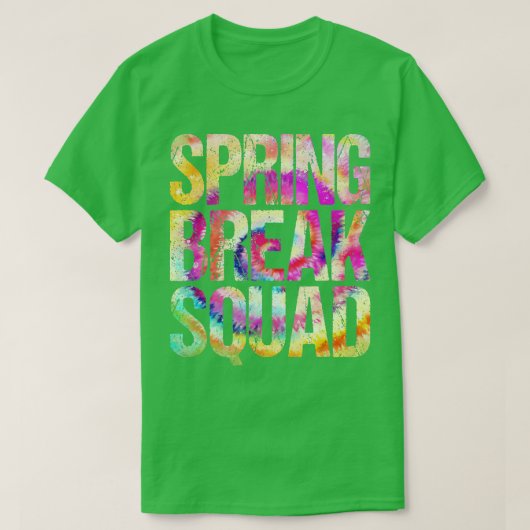 Spring Break Squad Retro Gefärbte Krawatte Matchin T-Shirt (Design vorne)