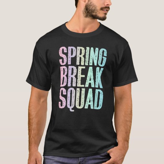 Spring Break Squad Vintager Frühlingsurlaub T-Shirt (Vorderseite)