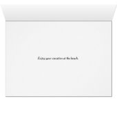 Spring Break Vacacation Card am Strand (Innenansicht Horizontal (Unten))