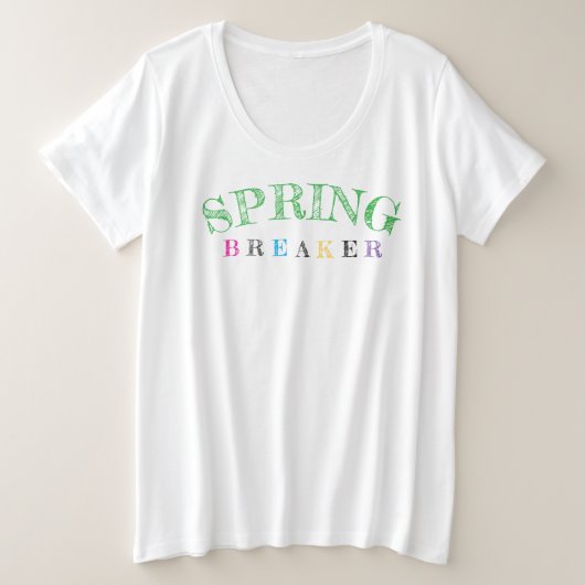 SPRING Breaker Colorful Women Große Größe T-Shirt (Design vorne)