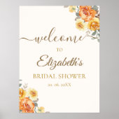 Spring Bridal Party with Orange Blooms Poster (Vorne)