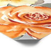 Spring Bridal Party with Orange Blooms Poster (Ecke)