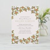 Spring Buds Baby Dusche Einladung (Stehend Vorderseite)