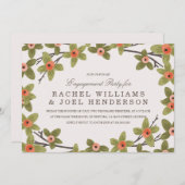 Spring Buds Engagement Party einladen Einladung (Vorne/Hinten)